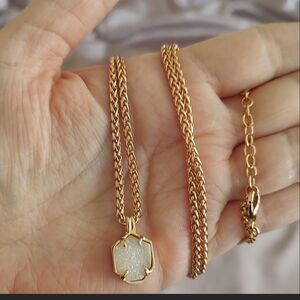 Kendra Scott Gold Hexagon Pendant Necklace